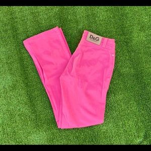 Vintage Dolce & Gabbana Pink Straight Leg Pants